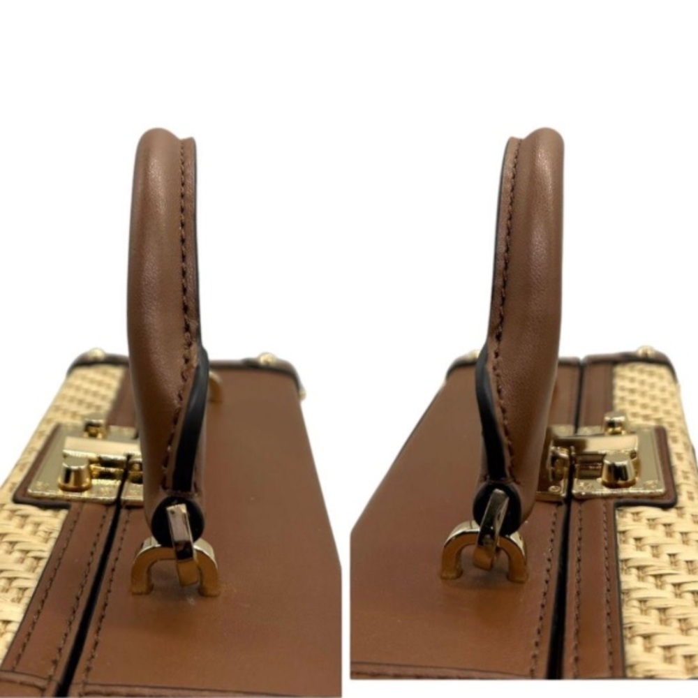 Michael Kors Brown and Tan Woven Handbag - Picture 9 of 9